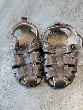 wonder nation Brown Boys Closed-Toe Fisherman Sandals